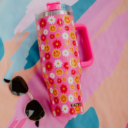 SALE! Daisy Happy Face Tumbler